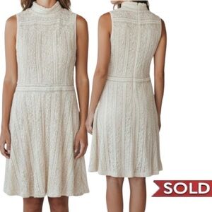 Elegant Cream Lace Dress Vince Camuto Medium